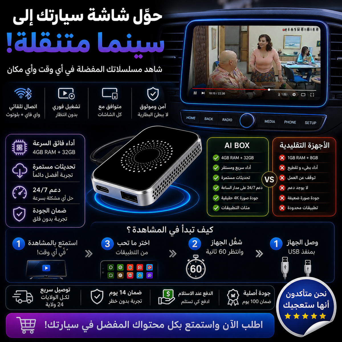 Lamtto Rc26 Youtube,netflix,carplay,android auto et 8 apps installés